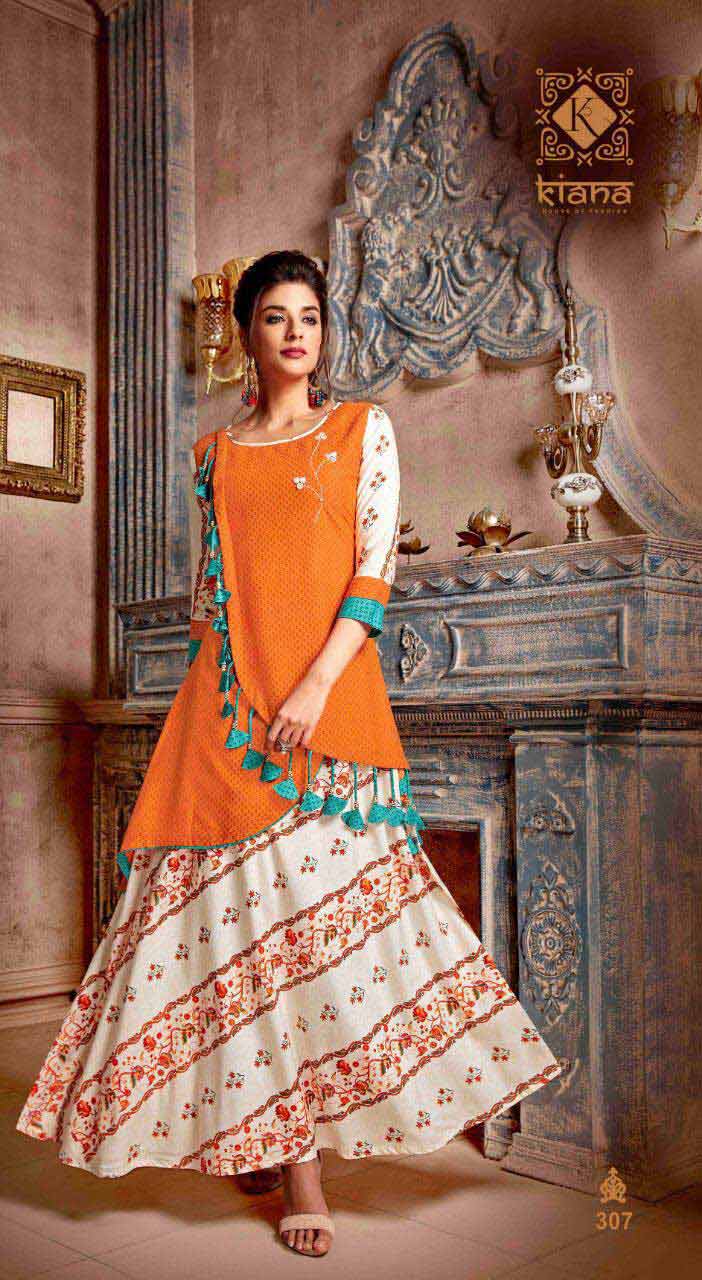 Vintage Vol-3 Kiana Fashion Launch Rayon Long Kurti Vintage Vol-3 Kiana Fashion Launch Rayon Long Kurti